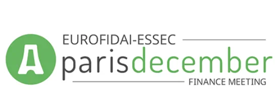 The image displays the EUROFIDAI-ESSEC Paris December Finance Meeting 2023 logo. 