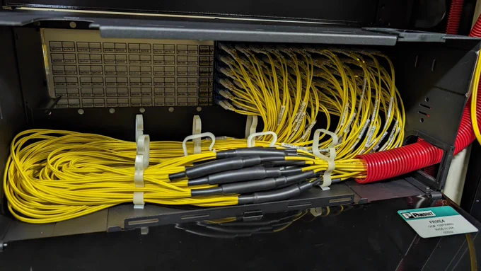 Yellow fiber bundled up