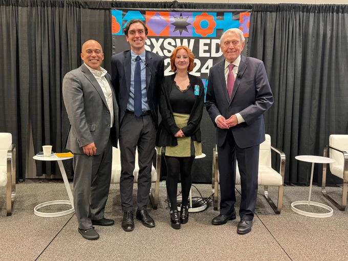 Announcement of the 2024 Rather Prize winner at South by Southwest EDU in Austin.