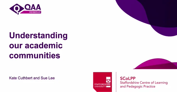 Understanding our academic communities