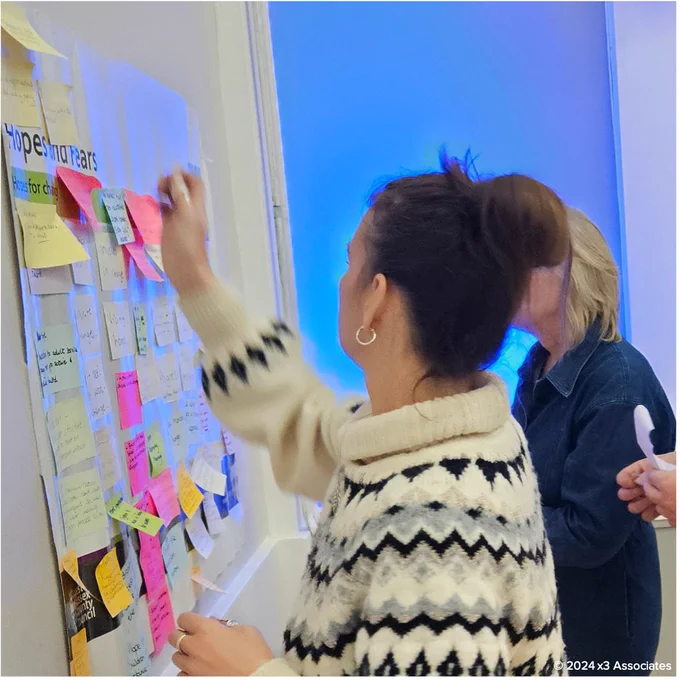 Team members capturing their ideas (hopes and fears) that feed into the quality circle/problem solving activities. #realconversations #childrenfirst