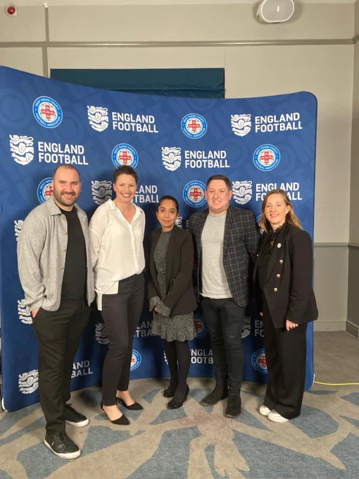 West Riding FA, Ready Steady Active, and Huddersfield Town Foundation pose for a picture