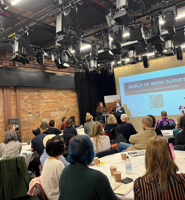 Group of leaders seated at Leeds Playhouse