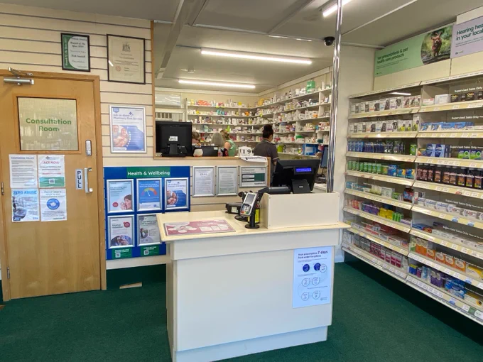 A photo of Weldricks Pharmacy.