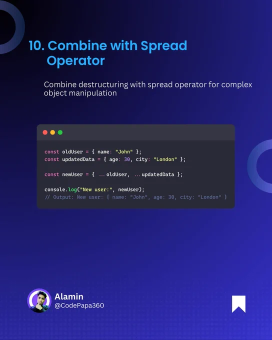 10. Combine with spread operator