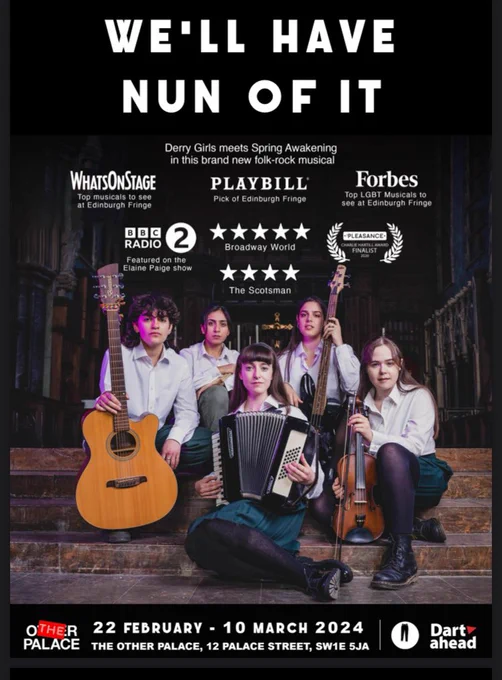 Poster for the musical ‘We’ll Have Nun of it’