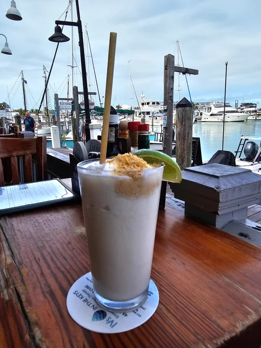 🍹 Sippin' on sunshine with a Key Lime Colada at The Boathouse in Key West! 🌴 Who else loves the tropical vibes and waterfront views? Share your Boathouse memories and let's toast to another beautiful day in paradise! ☀️⛵ #KeyWestDrinks #BoathouseVibes #TropicalTreats #IslandLife #CheersToParadise #KeyLimeColada