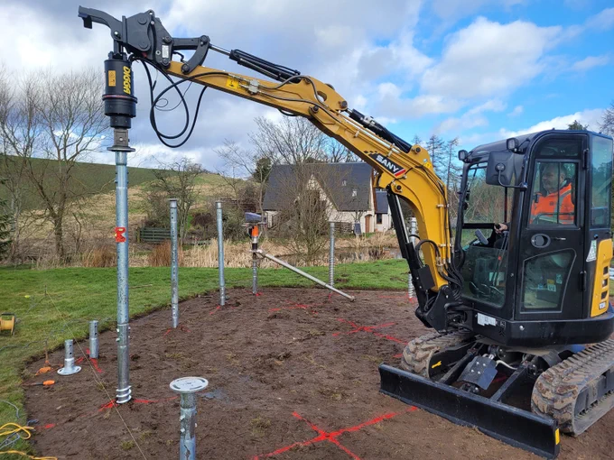 Screw piling company | SANY Excavator | RADIX