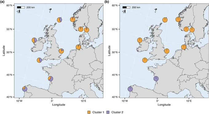 Admixture maps created with mapmixture.
