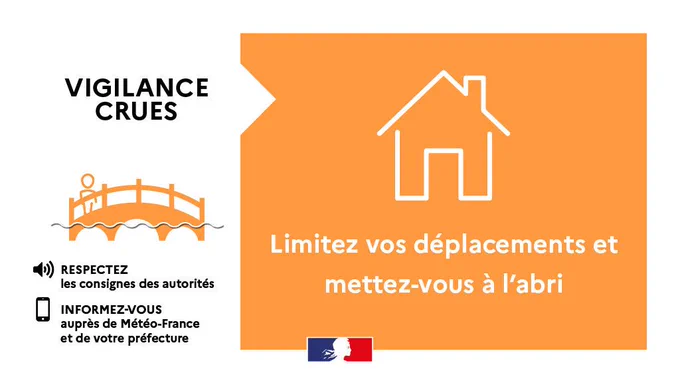 Limitez vos déplacements et mettez-vous à l'abri