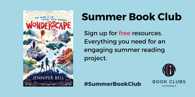 Wonderscape book cover. Summer Book Club. Sign up for free resources. Everything you need for an engaging summer reading project #SummerBookClub