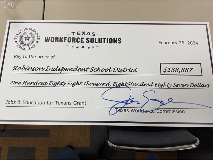Huge thank you to Texas Workforce Solutions for the JET Grant! 