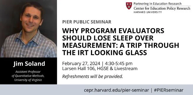 Promotional image for an upcoming PIER Seminar