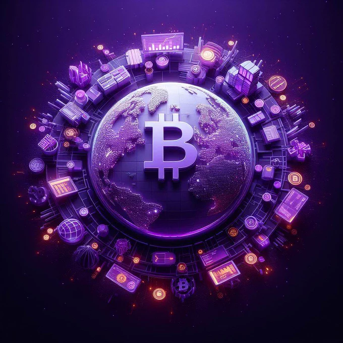 AI-generated image of a map world showing the main countries where bitcoin mining is legal.