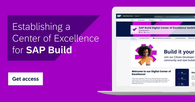 Establishing a Center of Excellence for SAP Build