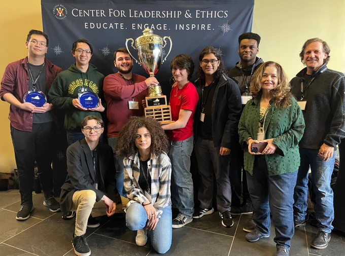 George Mason University cybersecurity team with the Commonwealth Cyber Cup