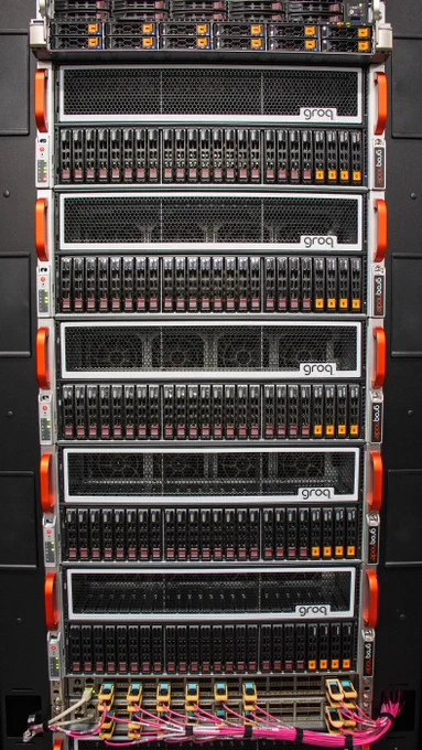 A GroqRack™, a part of the LPU™ Inference Engine 