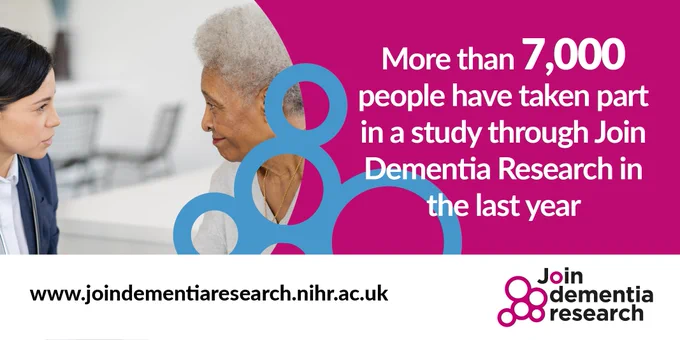 More than 7,000 people have taken part in a study with Join Dementia Research in the last year