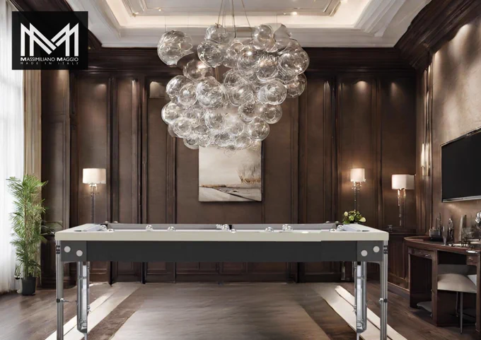 Acrylic pool table Massimiliano Maggio Made in Italy