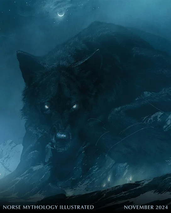 A dark wolf bigger than the world