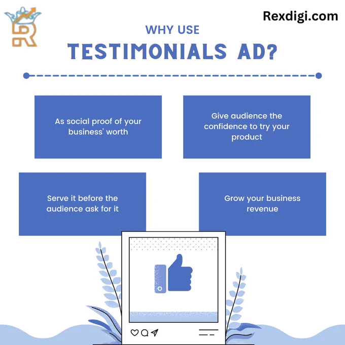 Why use testimonials in ads? 🌟 Discover the persuasive power of authentic customer testimonials in boosting credibility, trust, and conversion rates. Harness the voice of satisfied customers to elevate your brand's reputation and drive sales. Let's let your happy customers do the talking! 🗣️💼

 🗣️💼

#Testimonials #MarketingStrategy #Testimonials
#CustomerReviews
#SocialProof
#BrandTrust
#MarketingStrategy
#CustomerFeedback
#WordOfMouth
#ClientTestimonials
#BrandEndorsement
#AdvertisingTips
#BusinessSuccess
#TrustBuilding
#MarketingCampaign
#DigitalMarketing
#MarketingInsights