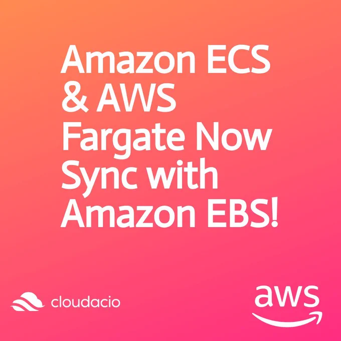 Amazon ECS & AWS Fargate Now Sync with Amazon EBS!