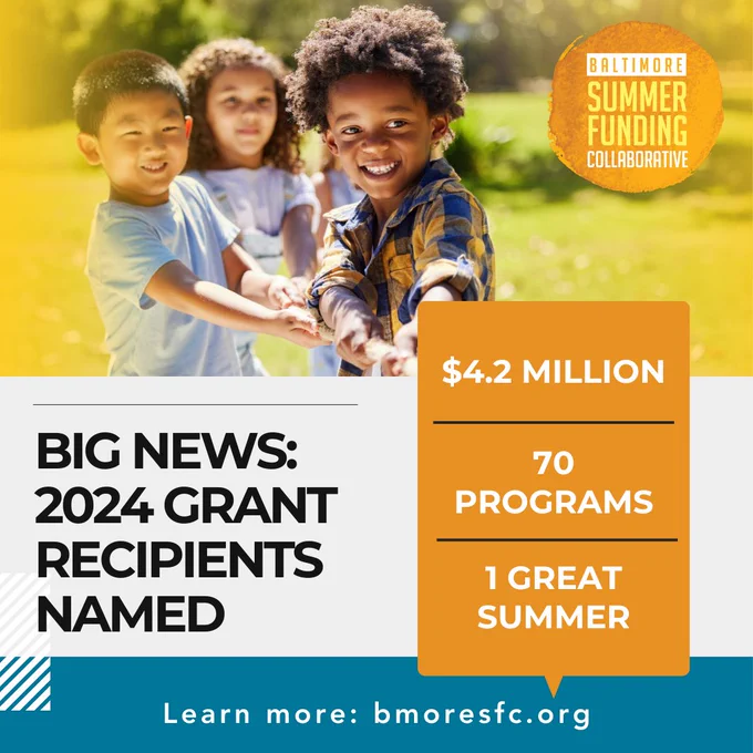 Children play tug of war. Text: $4.2 million, 70 programs, 1 great summer