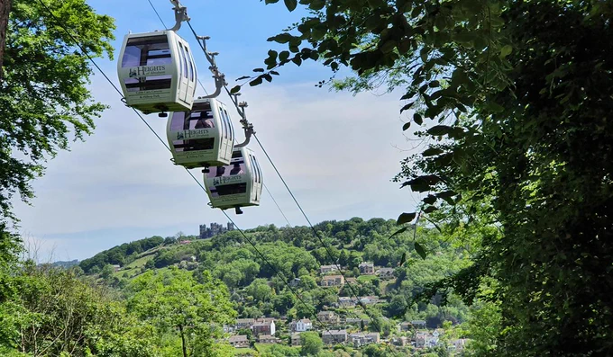 Cable cars at the Heights of Abraham