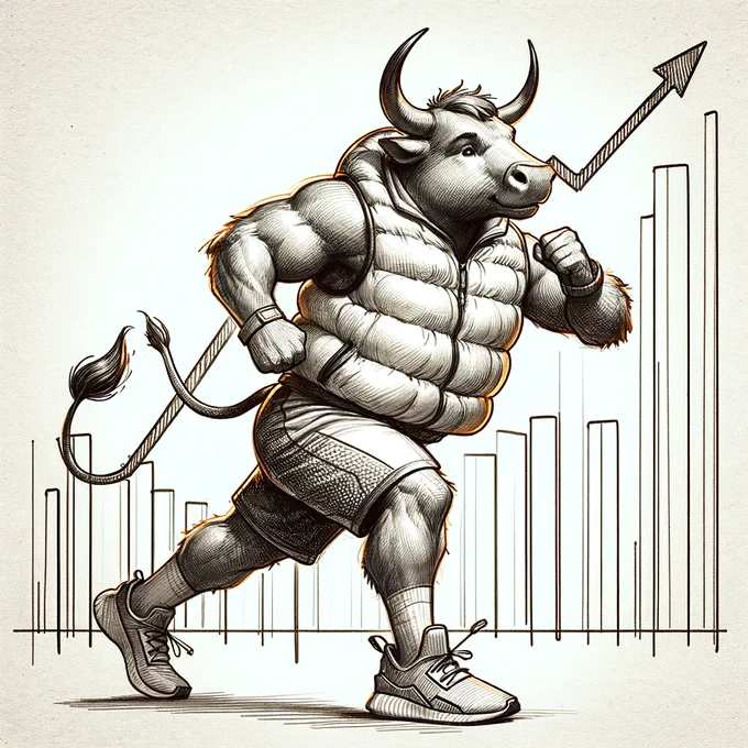 the bull is warming up
