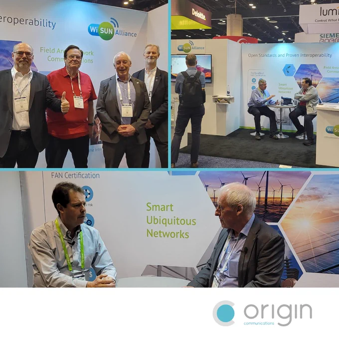 Origin Comms supporting clients Wi-Sun Alliance and Capricorn at DISTRIBUTECH International