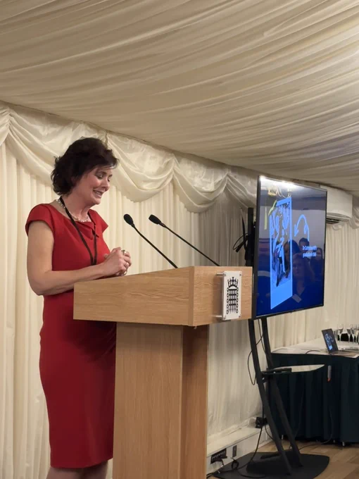 Dr Catherine Hill, Head of Public Affairs and Policy at Fertility Network UK giving a speech about the charity’s achievements