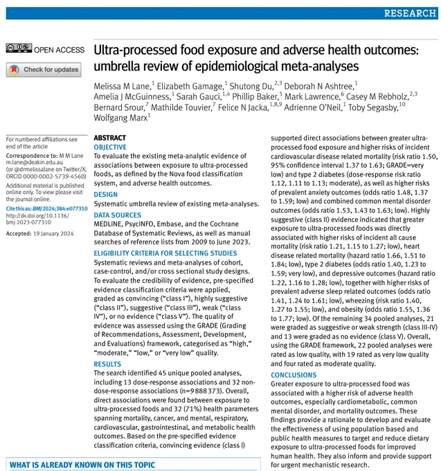 ultra-processed foods disease ill-health
