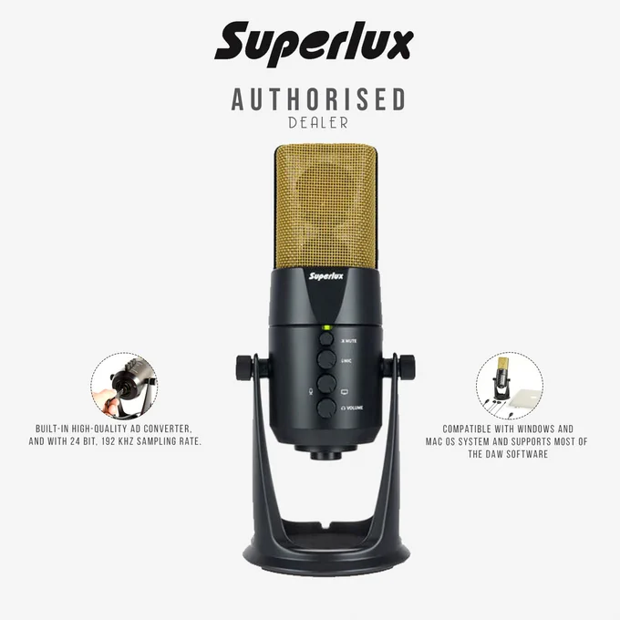 Immerse yourself in the outstanding audio recording quality of the Superlux L401U Condenser Microphone! 🎤🎧

Explore unmatched sound clarity brought to you by state-of-the-art technology and flawless craftsmanship.

For more details, kindly visit: https://rb.gy/w0mud

#Superlux #microphone #Condensermicrophone #Youtubemicrophone #podcasting #Podcastmicrophone #CrystalClearAudio #MX