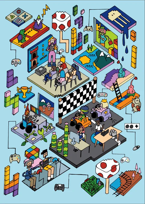 A drawing of the front cover of Press B to Belong!