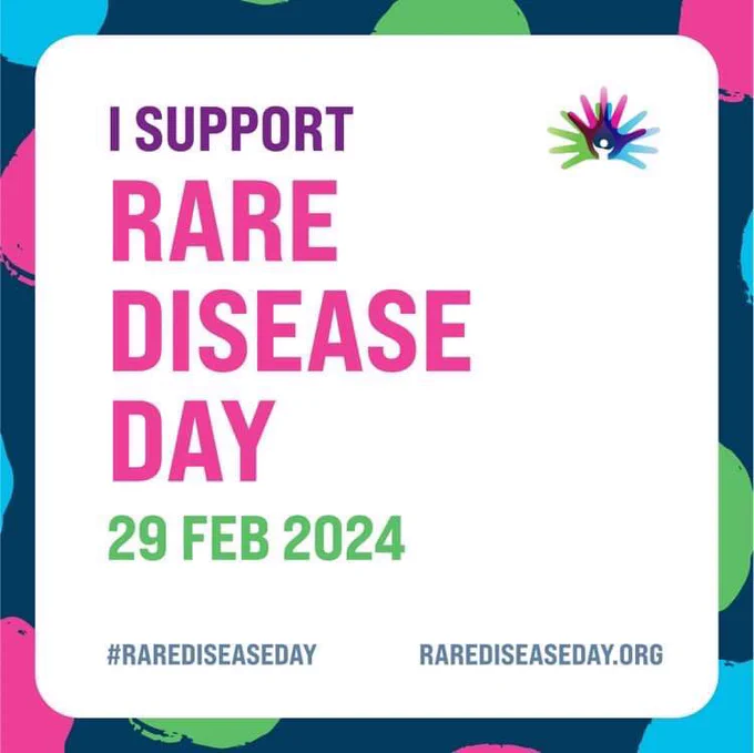 It’s Rare Disease Day! Although mitochondrial diseases, as a collective, are not thought to be rare, affecting 1 in 200 babies born in the Uk, the individual diseases that come under the umbrella of mitochondrial disease are. 

Have you heard of Leigh Syndrome, Kearns- Sayres Syndrome, MELAS, Leber Hereditary Optic Neuropathy (LHON), POLG? If not, go and read up on them - there are many others too! 

Even within the different specific diseases, there are variations. For instance, did you know that there are 80 types of Leigh Syndrome? Each of us is unique, with our own mountains to climb. 

Please share to show you care about someone with a rare disease! 

www.LeighNetwork.org.uk 

Image: white background, colourful patterns in borders, text reads I support rare disease day 29 Feb 2024 

#mito #MitochondrialDisease #LeighSyndrome #RareAware #FindACure #ResearchIsKey #RareDiseaseDay2024 #POLG #LHON #KearnsSayresSyndrome