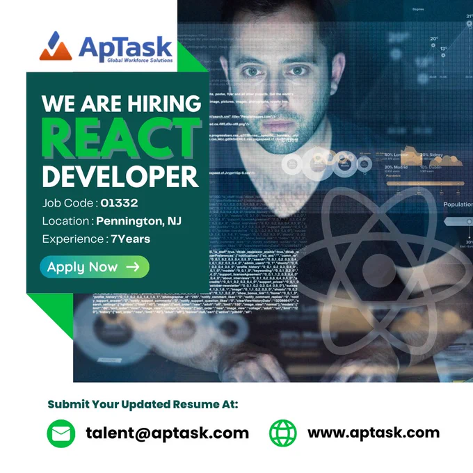ApTask Is Hiring- React Developer