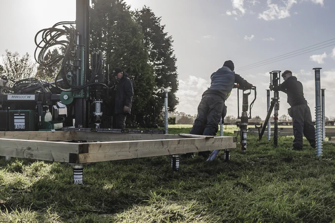 Foundations for a log cabin | RADIX ground screws