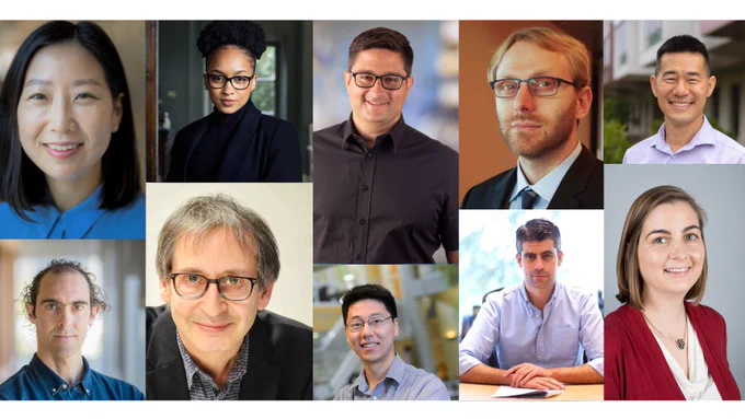 A photo collage of 10 grantees from different universities, backgrounds and disciplines