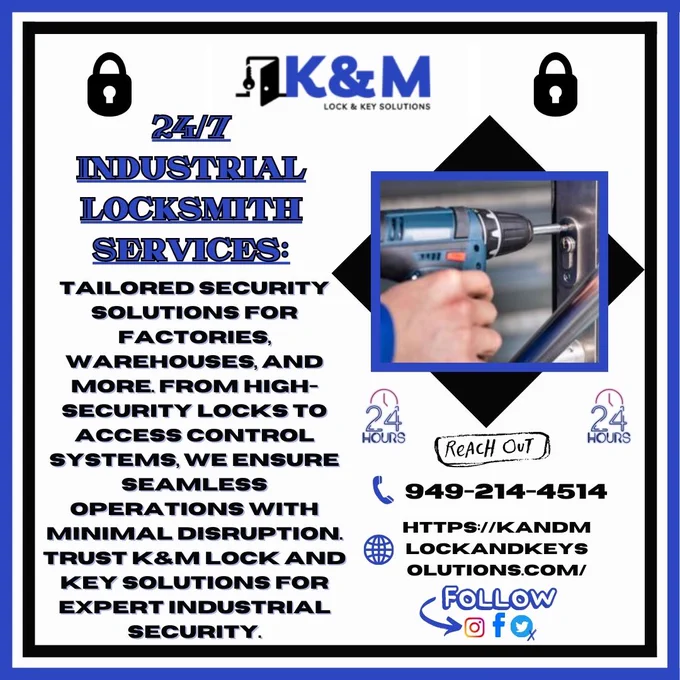 👇 | Contact us at:
☎ | 949-214-4514
🌐 | Visit https://kandmlockandkeysolutions.com/