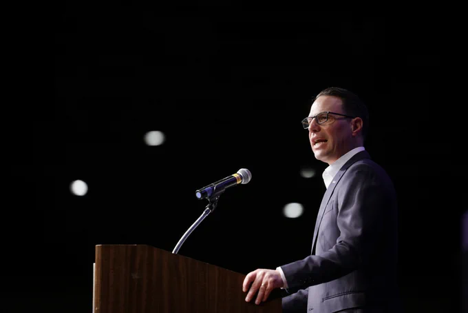 Pennsylvania Governor Josh Shapiro speaks at the PDE Bureau of Special Education Annual Conference. February 28, 2024 - Hershey, PA