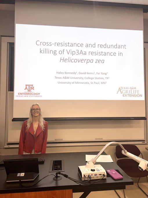 Entomology Ph.D Student Haley Kennedy presenting