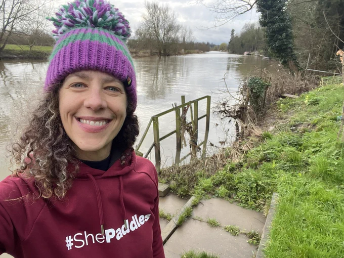 Selfie in front of river
