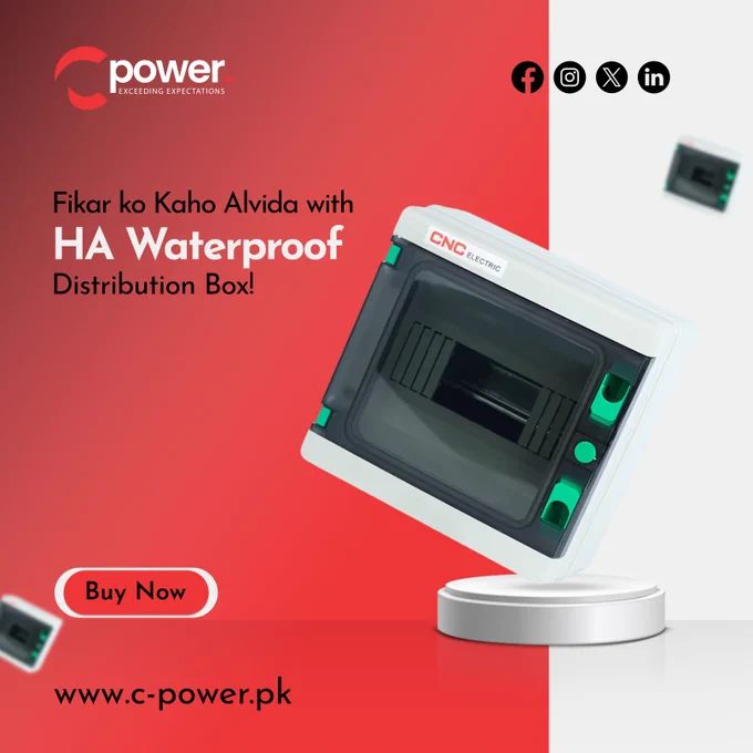 Say Goodbye to Worries with C Power’s HA Waterproof Distribution Box. A Secure Solution for Your Power Needs.

#CPower #FikarKoKahoAlvida #HAWaterproofDistributionBox #SecureSolution #PowerNeeds #DistributionBox #ElectricalEngineering #PowerSystems #Innovation #Technology #EnergyEfficiency #SustainableEnergy #SecureYourPower #BoxSolutions #ElectricalComponents #IndustrialAutomation #PowerManagement #WaterproofBox #HighPerformance #QualityAssured #YourPowerPartner #powersafety 