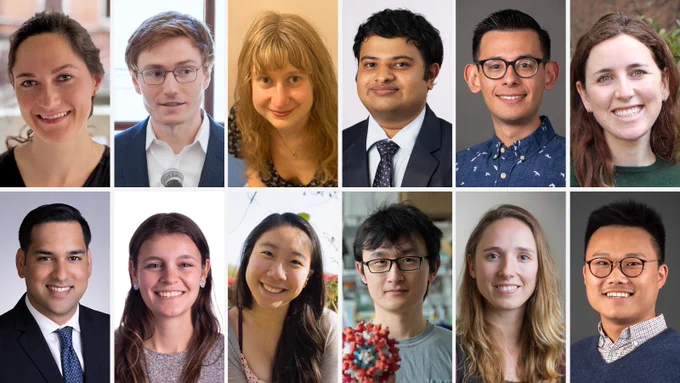 Twelve graduate students from U.S. and international academic institutions selected for prestigious award in biological sciences