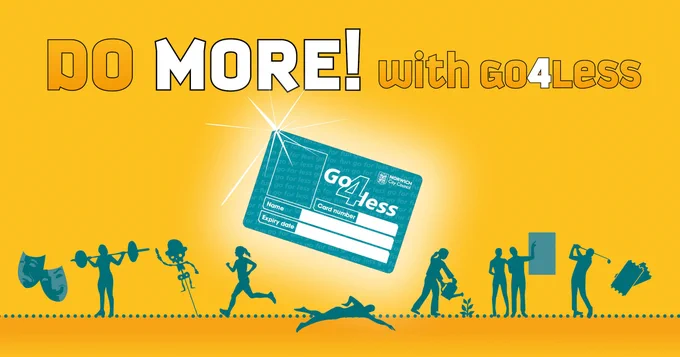 Yellow graphic that says: do more with Go4Less