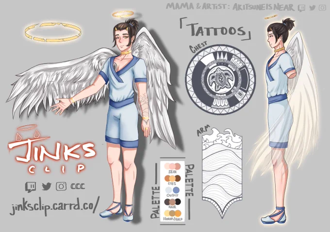 JinksClip's reference page drawn by @akitsuneisnear . 