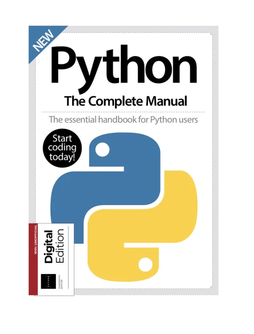 𝗣𝗬𝗧𝗛𝗢𝗡 - 𝗧𝗵𝗲 𝗖𝗼𝗺𝗽𝗹𝗲𝘁𝗲 𝗠𝗮𝗻𝘂𝗮𝗹 ‼️
The Ultimate hand Book for Beginners

Want it free?

- Must follow 
- Like and Repost
- Reply ‘python’

I’ll DM you a copy.

#python #languages #DataScience #DataScientists