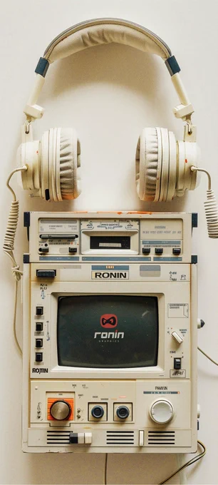 Artwork by Ronin Graphics • Photo of an old gadget, retro design