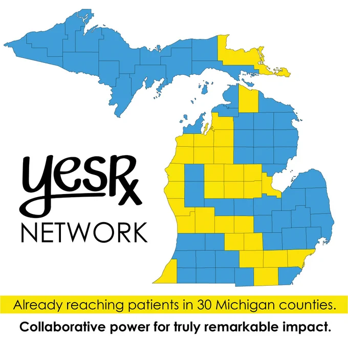 Map of the YesRx Network. www.yesrx.org/goodnews
