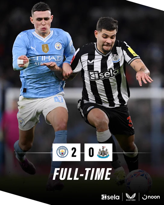 Full-Time | Man City 2 Newcastle United 0